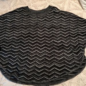 Beautiful Poncho sweater and shades of black and gray